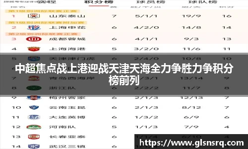 中超焦点战上港迎战天津天海全力争胜力争积分榜前列